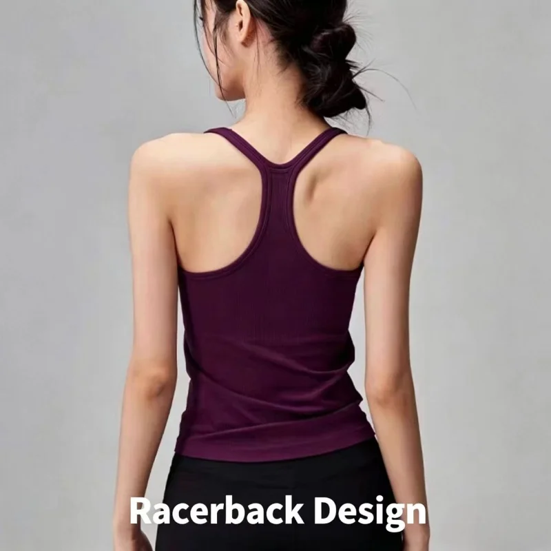 Nahtloser Yoga-BH für Damen in I-Form, stoßdämpfend, mit Brustpolster, schnelltrocknend, dehnbar, ideal für Fitnessstudio und Laufen. – Detail 4