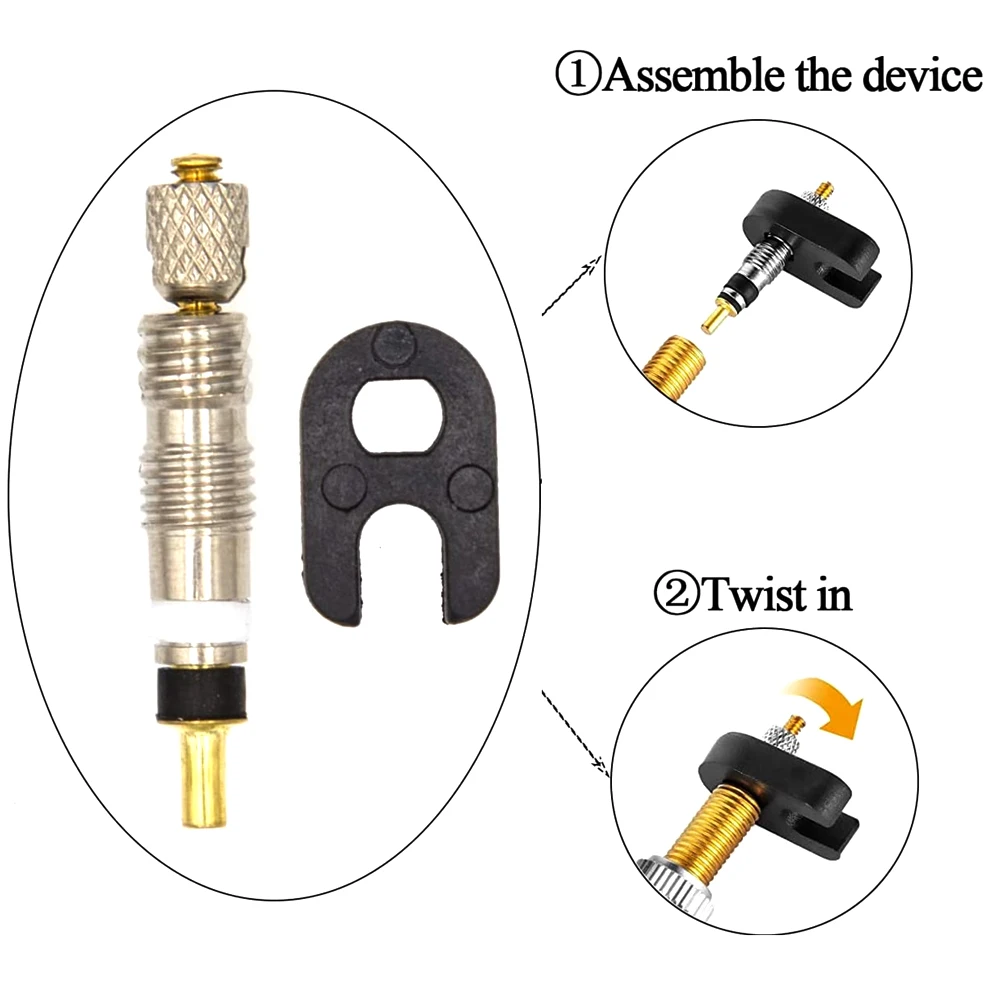 Herramienta de extracción de núcleo de válvula Presta negra, 5 piezas, Universal para bicicleta de carretera, bicicleta de montaña, atornillable,