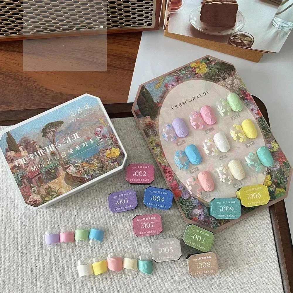 

New Oil Paintting Nail Cream Gel Drawing Gel Paste 3D Texture Oil Gravel Sculpture Varnish Embossing Nail Art Gel For manicure