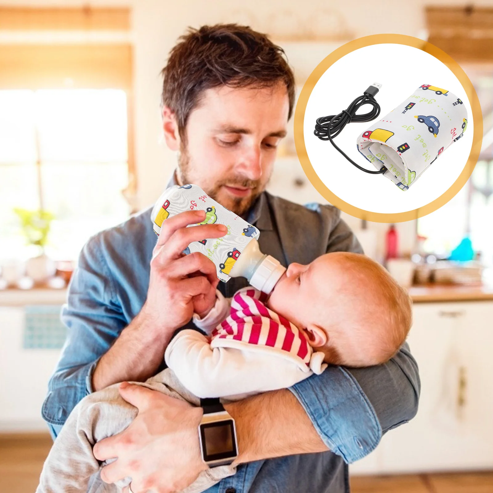 

Practical Baby Bottle Insulation Bag Portable Milk for Car Travel Toddler Water Feeding Cover Heater Breastmilk Long Use Safe