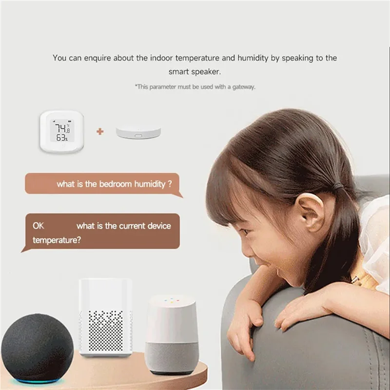 

CABE-2X Tuya Smart Zigbee ЖК-датчик температуры и влажности Беспроводной детектор Интеллектуальная связь Поддержка дома