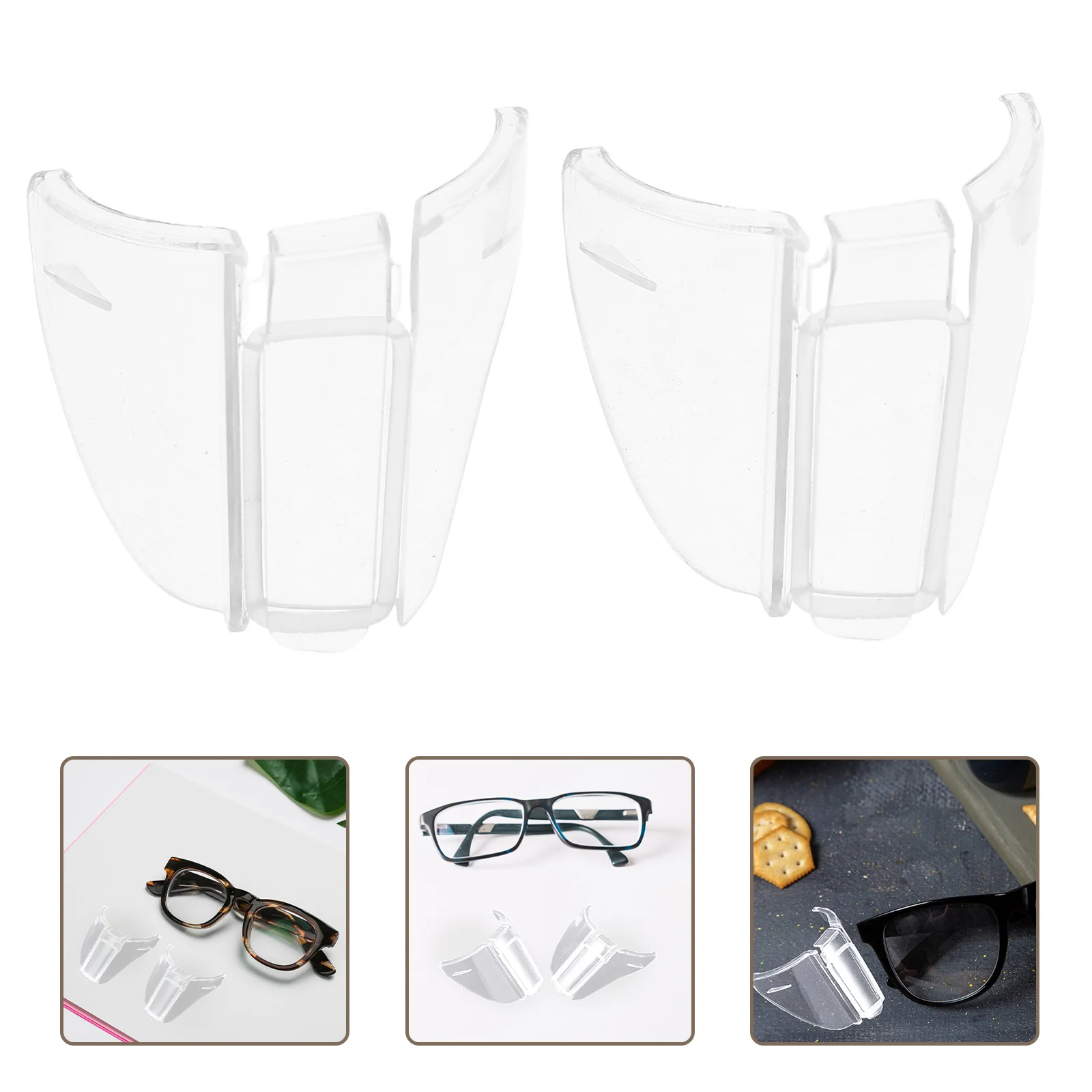 

2Pcs Universal Side Shields for Eyeglasses Antidebris Lightweight Comfortable Longterm Wear Protection Eye Glasses Side Shields