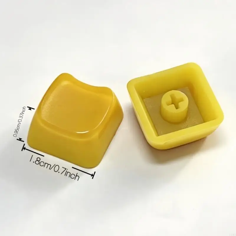 DIY Resin Mechanical Keypad Keycap Kitten Jelly Cartoon Pattern Height Translucent Keycap for Mechanical Keypad Accessories F19E
