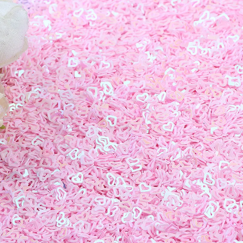 Ultra Thin 4mm Hollow Heart Sequins For Craft PET Sequins For Nail Art Nail Art/Wedding Christmas Decoration Confetti