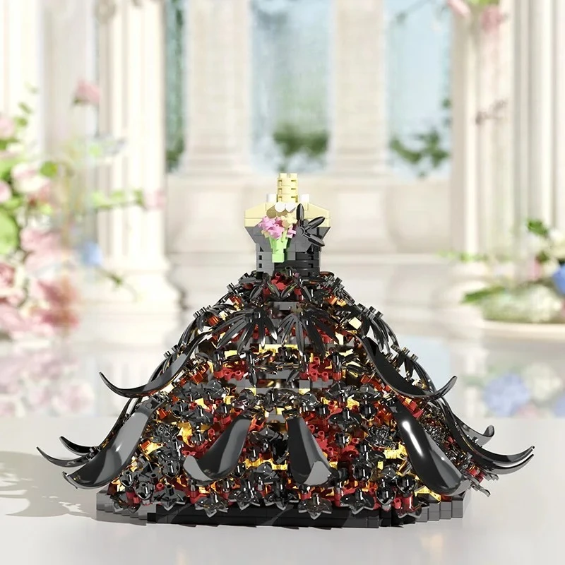 MZ-419 Hochzeitskleid-Liebe, ewige Blumenbausteine, Valentinstagsgeschenk für Paare, Hochzeits-Souvenir