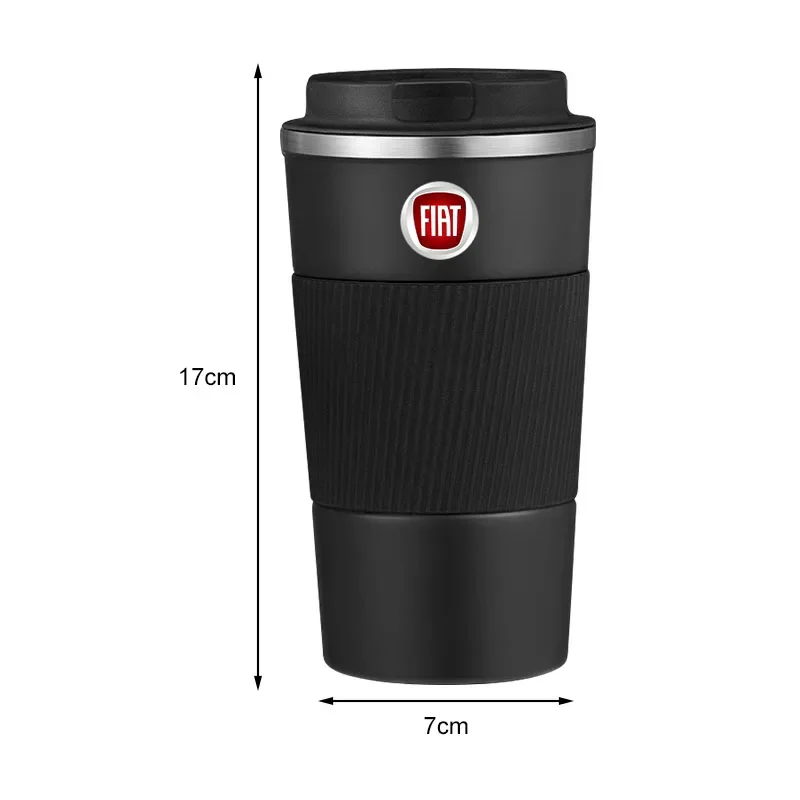 500ML Thermal Mug Double Wall 304 Stainless Steel Coffee Cup Tea Vacuum For Fiat 500 Grande-Punto Astra Bravo Panda Tipo Stilo