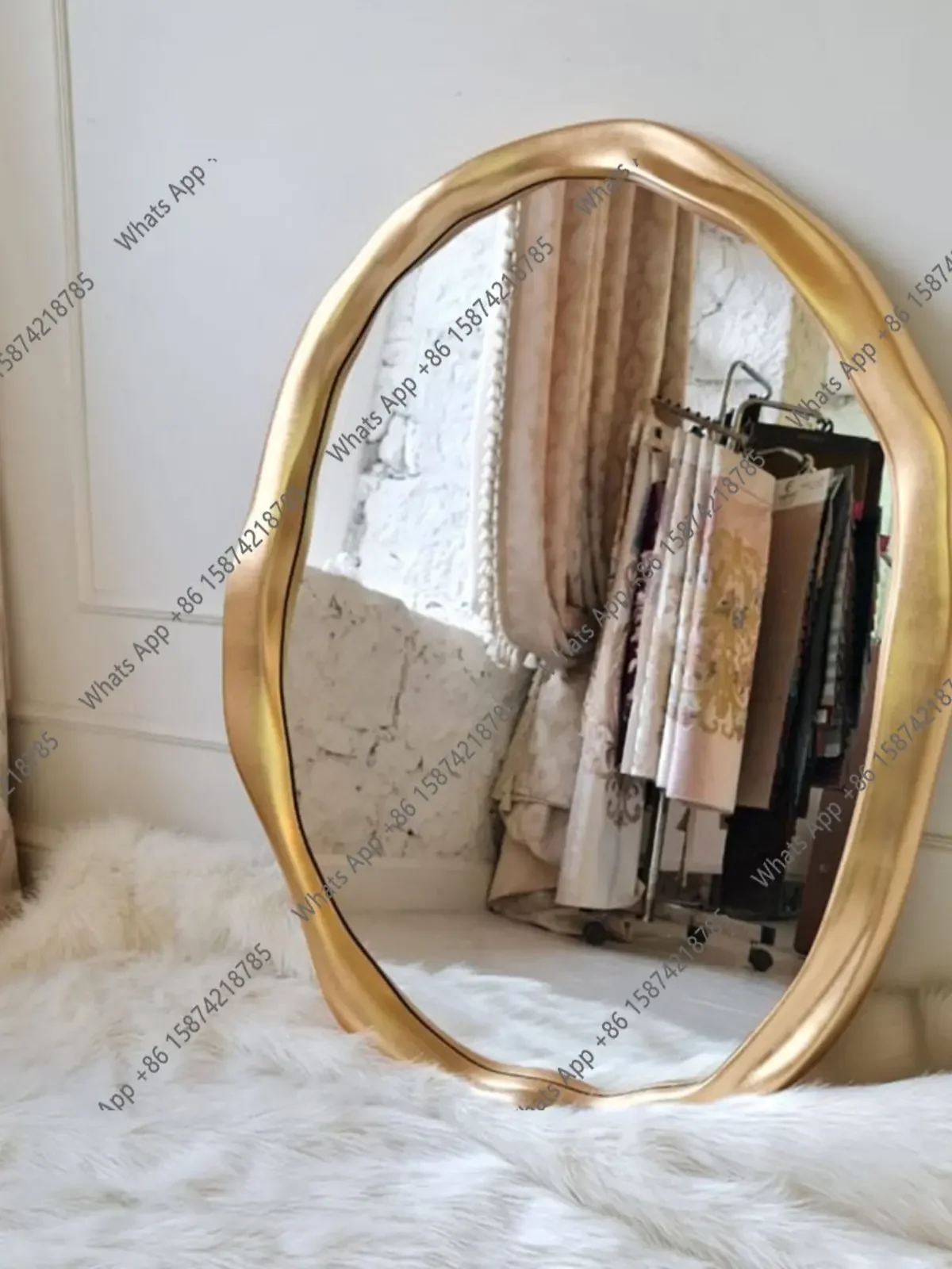 Xx French Light Luxury Special-shaped Carved Bathroom Mirror, Bathroom Mirror, Special-shaped Mirror, Toilet Makeup Mirror