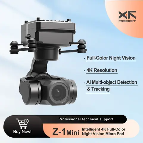 XF-Z-1MINI 지능형 3 축 짐벌, 4K 풀 컬러 나이트 비전 마이크로 포드, 네트워크, UART 및 S.BUS MAVLink 및 HDMI 지원