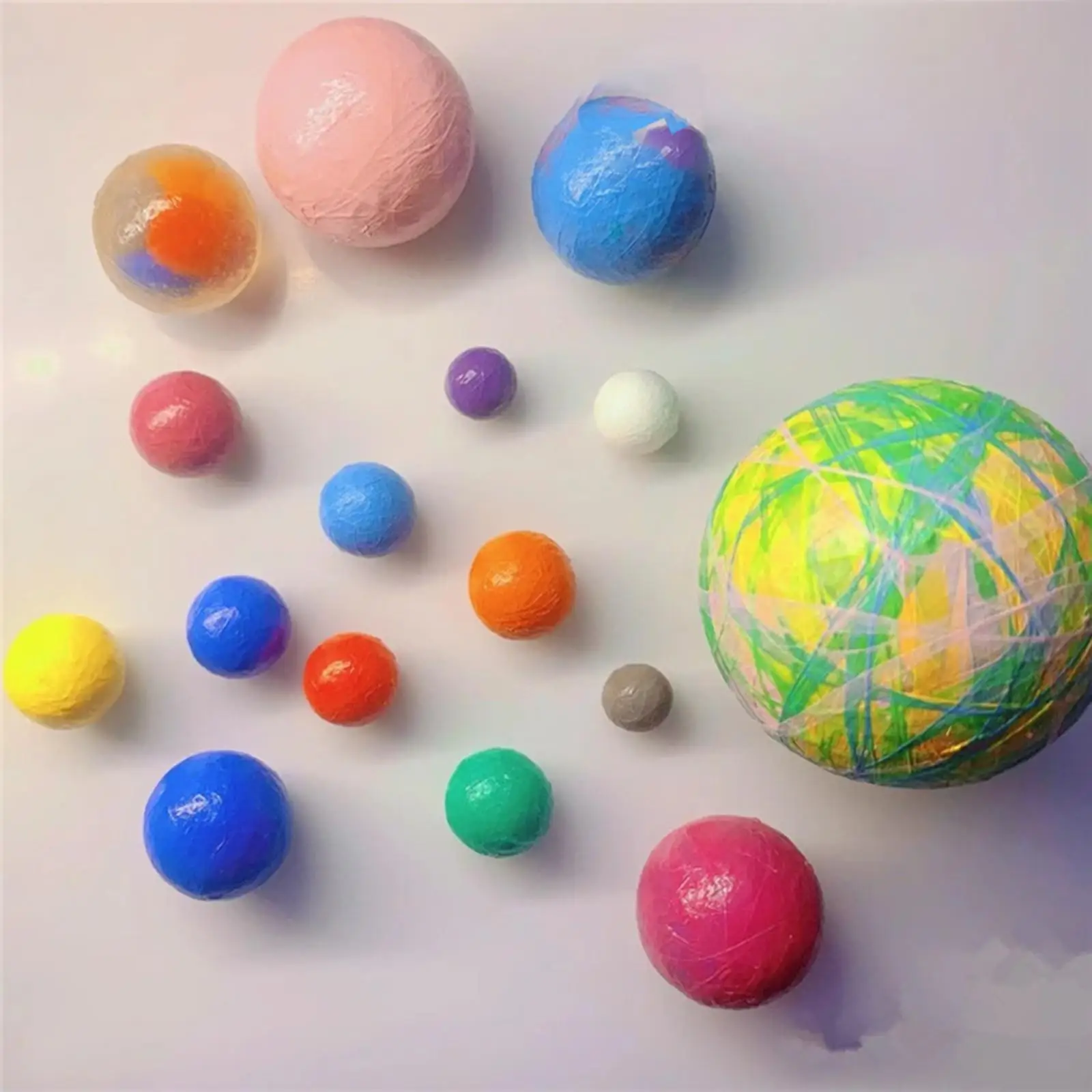 6x Colorful Sticky Ball Tapes, DIY Crafts Supplies, DIY Sensory Toy Educational Creative Candy Color Tapes for Kids