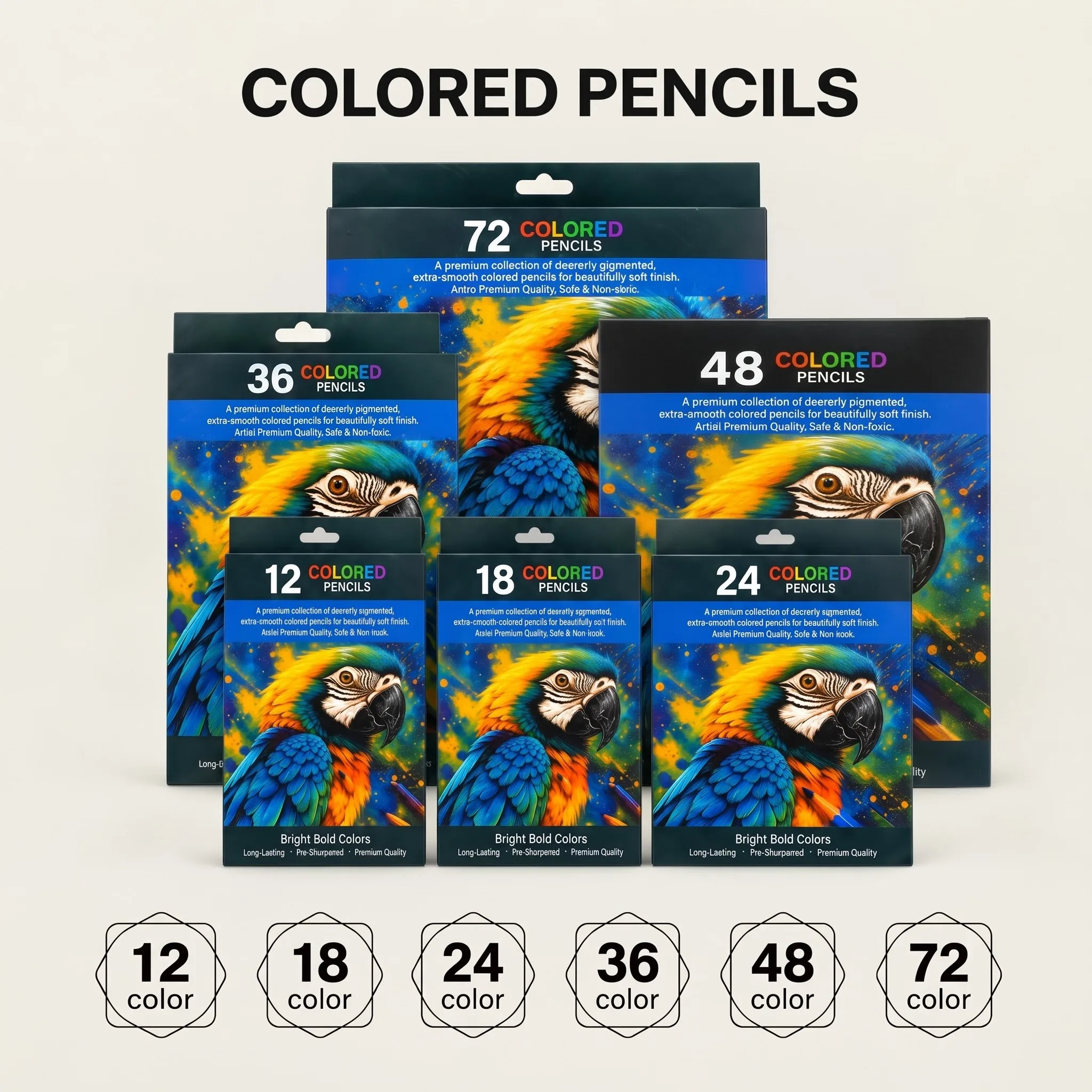 12/18/24/36/48/72 Pcs Colored Pencils Set, Smooth Coloring Drawing Pencils for Sketching, Art, School and Creative Use