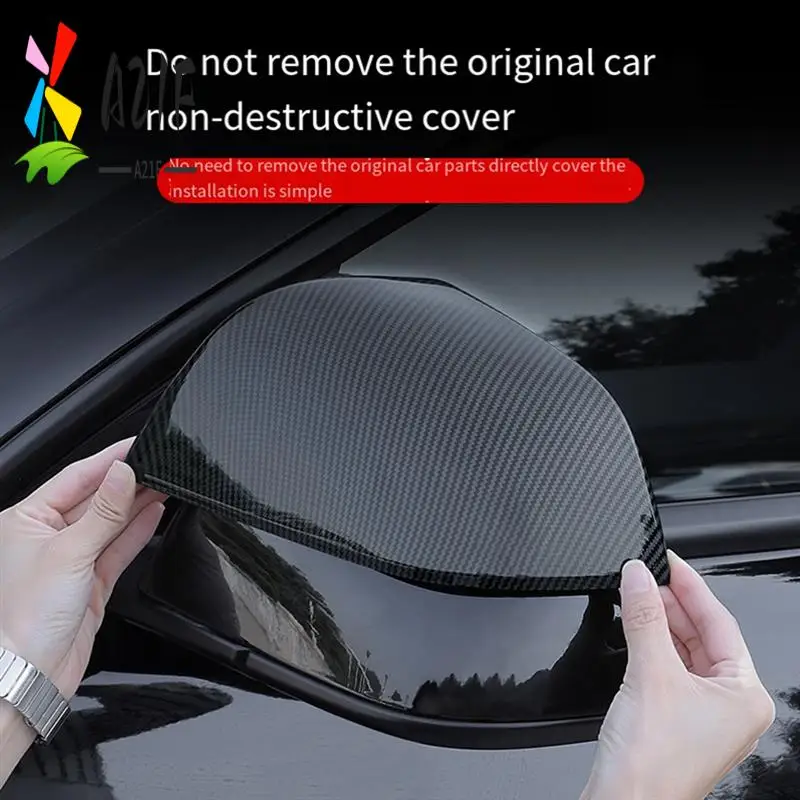 

A21F-Carbon Fiber Rearview Mirror Housing Rearview Mirror Protector Cover For Tesla Car Decoration