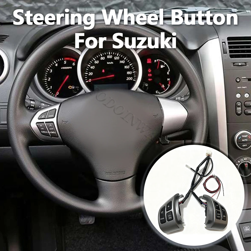 Car LED Steering Wheel Control Button Multifunction Audio Volume Phone Media Switch For Suzuki Swift 2016 Alto SX4 2007 Interior