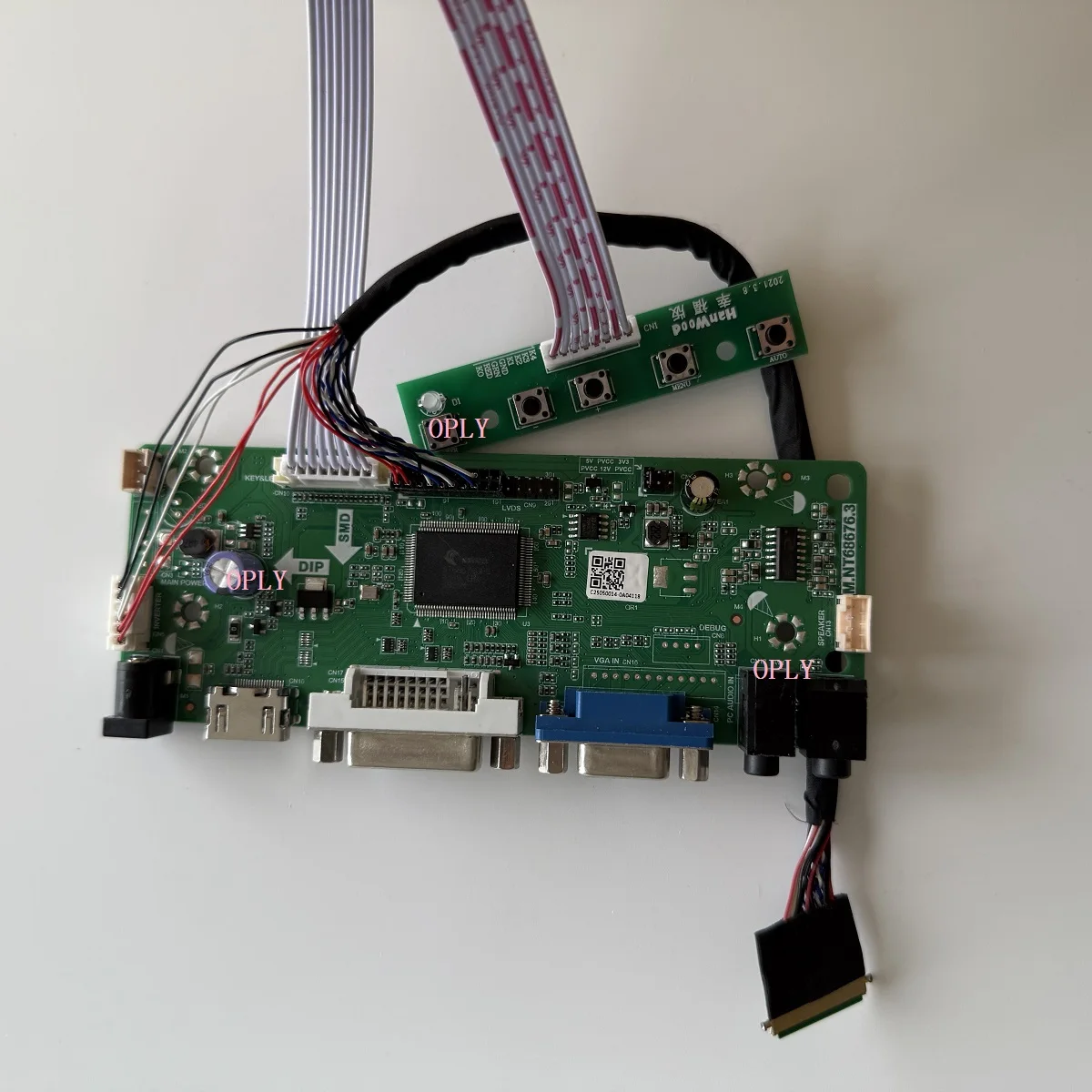 M.NT68676 Controller Board HDMI-compatible DVI VGA  kit for LP140WH4 LP140WH4-TLA1 LP140WH4-TLN1 1366X768 LCD 14
