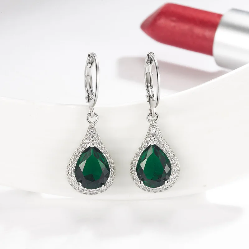 Origin Ruby Jewelry Drop Earring Women 925 Sterling Silver Geometric SAPPHIRE Gemstone Aros Mujer Oreja Bizuteria Ruby Orecchini