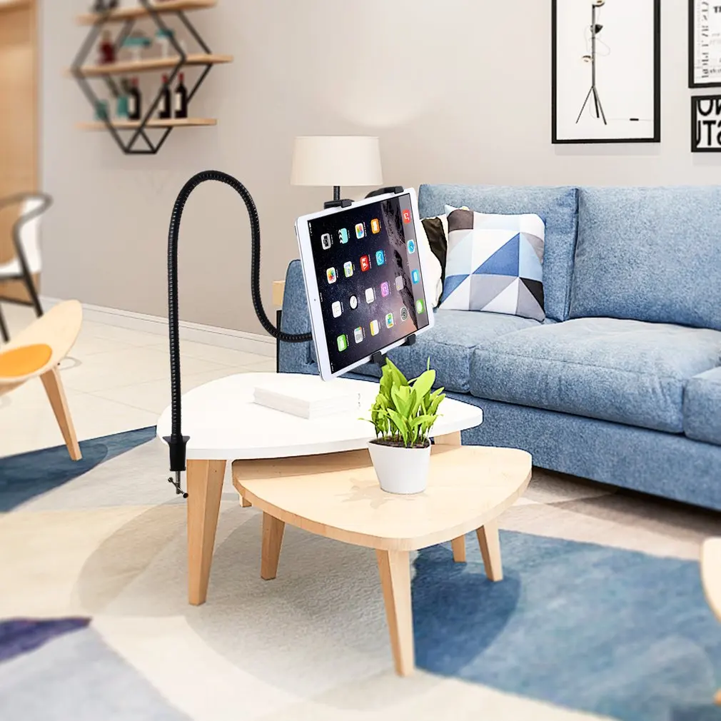 Universal Kitchen Under Cabinet Phone Tablet Holder for Tablets Smartphone Metal Clamp Stand for iPad Phone