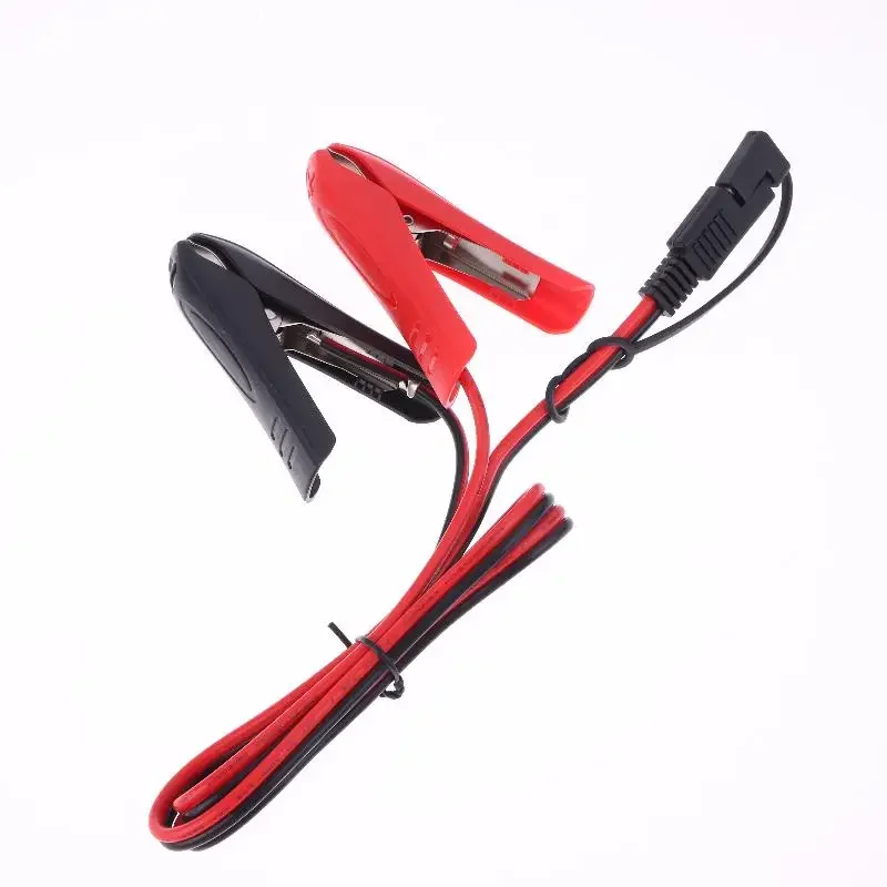 Car Solar Power Charging Extension Cable SAE To Alligator Crocodile Clip Connector Quick Release Quick Disconnect