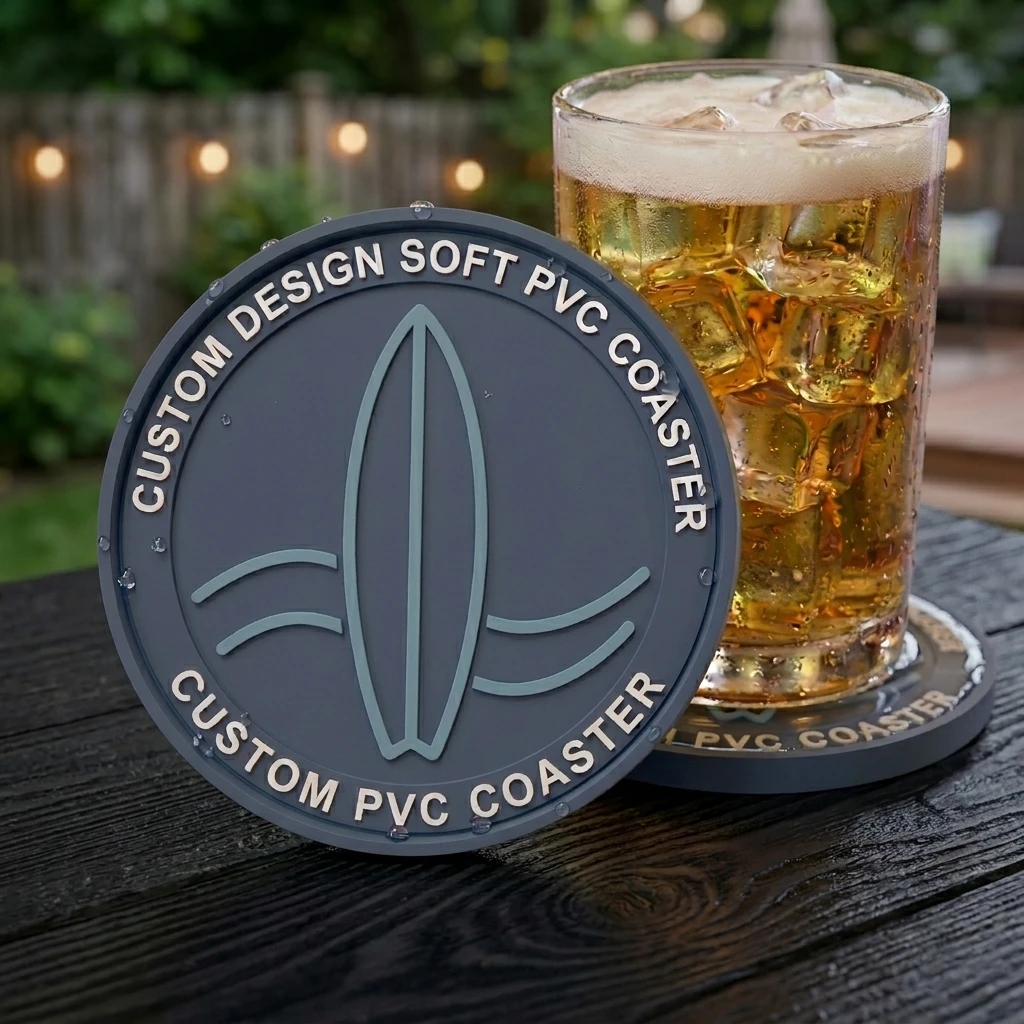 Printed Personalized Logo Silicone PVC Cup Mat Durable Heat Insulation Coaster for Tea Coffee Mug