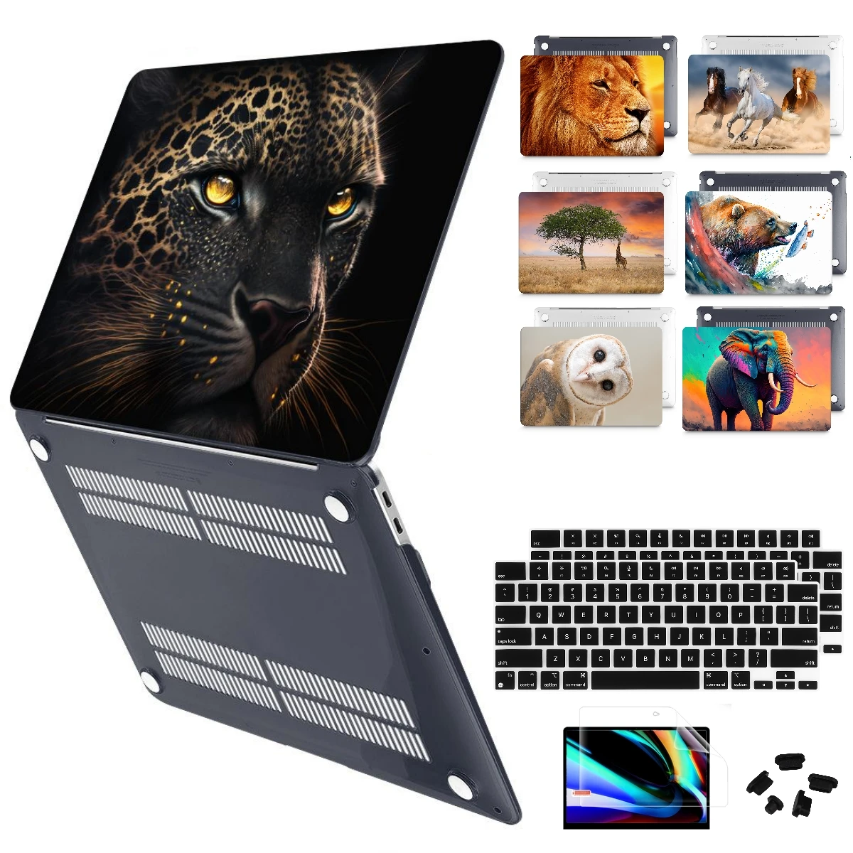 Panther print hard case for MacBook 2023 2022 M2 Air Pro 13 A2681 A2338 A2337 M1 2020 Pro Case 14 15 16inch A2780 A2485 Retina