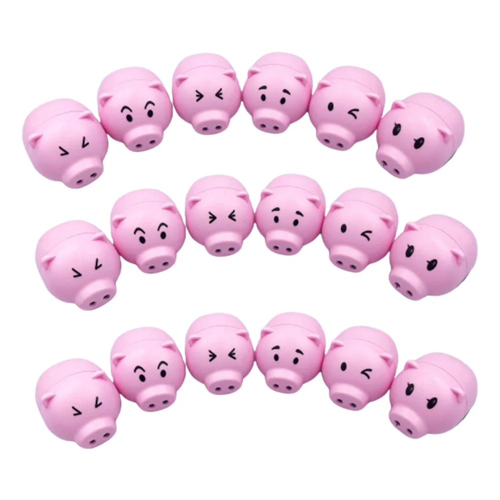 Voiture à tirer cochon créative pour enfants, véhicule à inertie lisse, Design de dessin animé, activité amusante pour le jeu, idée cadeau, 18 pièces