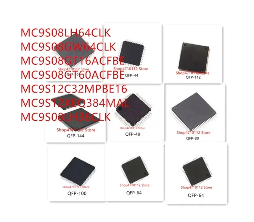 

10 шт. MC9S08LH64CLK MC9S08GW64CLK MC9S08GT16ACFBE MC9S08GT60ACFBE MC9S12C32MPBE16 MC9S12XEQ384MAL MC9S08LH36CLK IC