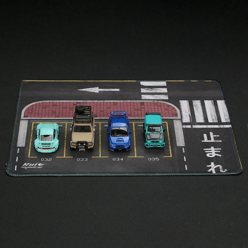 Model 1:64 Scale Car Scene Mat Road Scene Parking Lot Mat For Diecast Car Toy Scene Display Simulation Scene Vehicle Mouse Pad