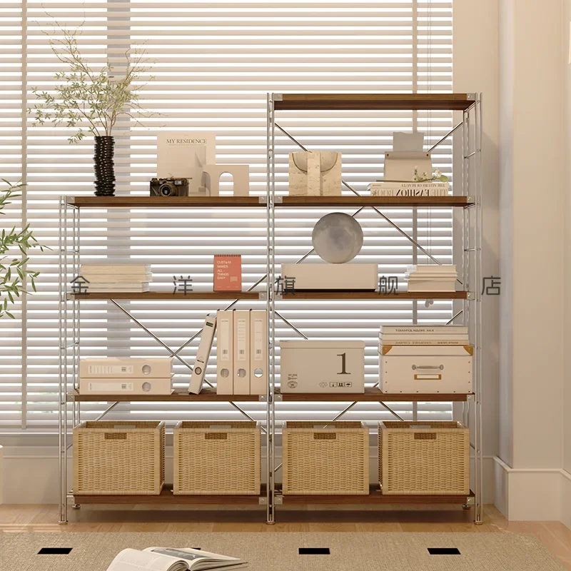 Shelf Floor-to-ceiling multi-layer storage rack Japanese-style simple combination shelf study bedroom living room balcony kitche