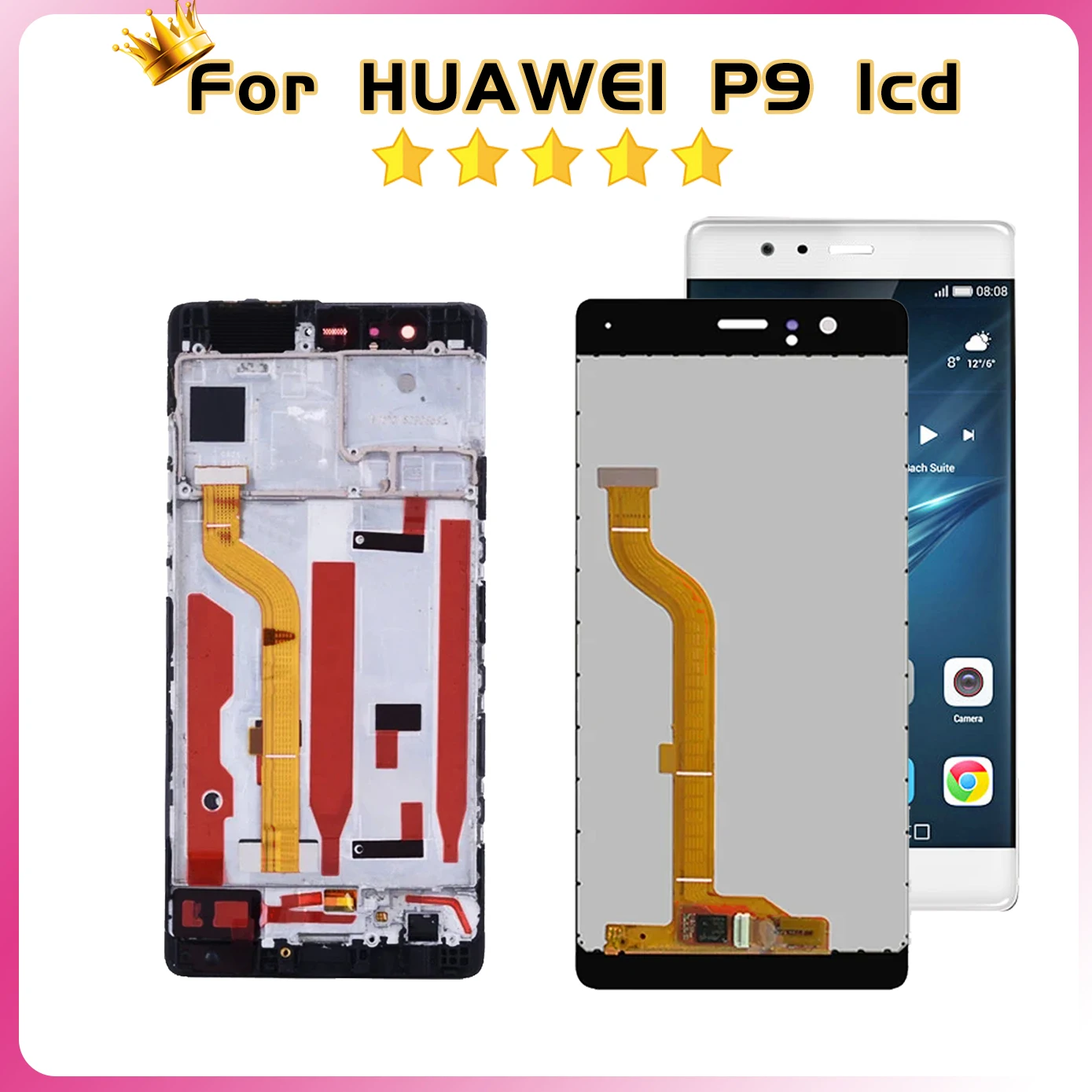 5.2\'\' AAA Quality P9 Display For Huawei P9 EVA-L09 L19 L29 LCD Display Screen With Touch Screen Digitizer Assembly Replacement