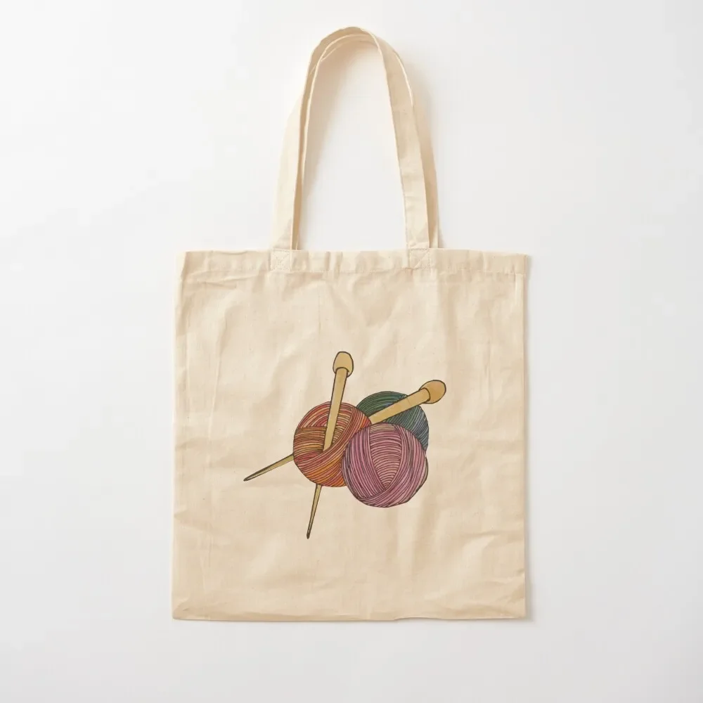 Yarn & Needles Tote Bag tote bags cloth bags ecological bags custom sac pour femme