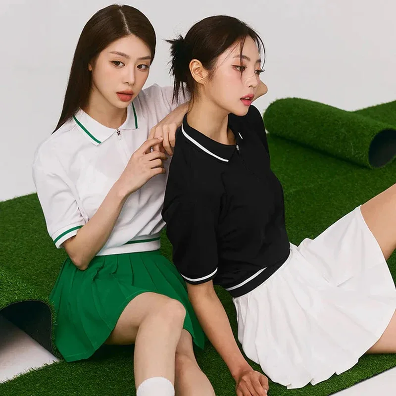 Dames Tennisrok Set 2 stuks Badminton Rok Sets Hoge kwaliteit Ademende Golfrok Set Sneldrogende Pickleball Rok Set