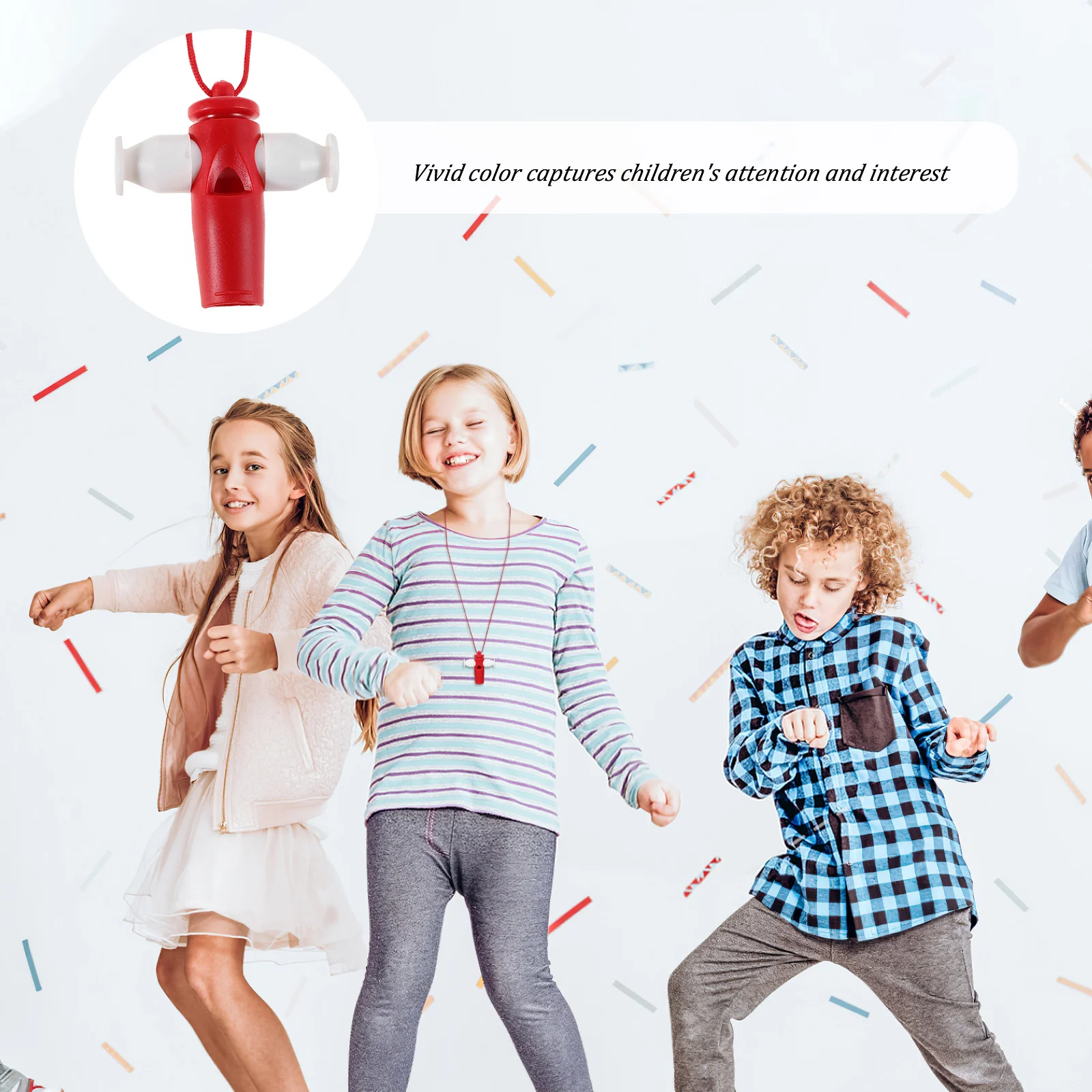 صفارة سامبا بلاستيكية حمراء لون مشرق صوت واضح مثالية لتعليم الموسيقى للأطفال أنشطة الرقص في رياض الأطفال #2