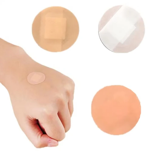 100 unids/set tirita redonda vendajes adhesivos primeros auxilios parche de emergencia transpirable PE Woundplast vendaje para heridas yesos