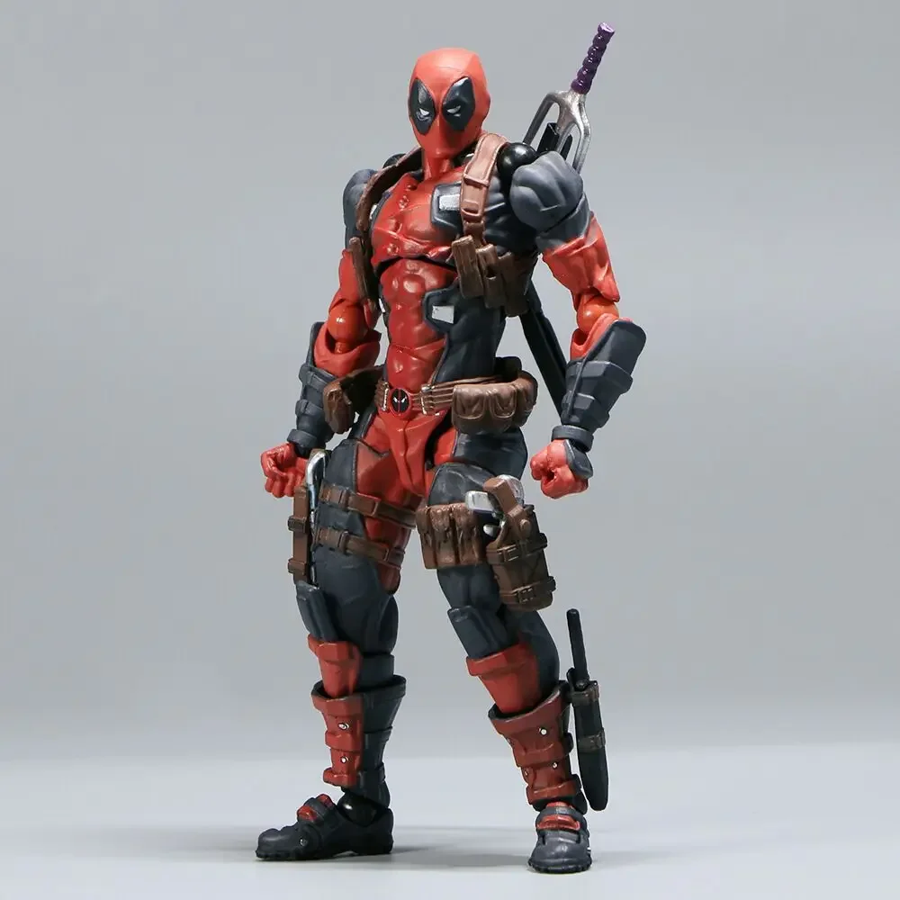 Revoltech Yamaguchi Deadpool Action Figure, Marvel Legends Joint, Movable Kaiyodo Movie Model Brinquedos para Crianças, Presente