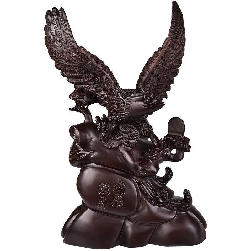 Eagle Ebony Wood Carving Crafts Decoration Dapeng Wings Eagle