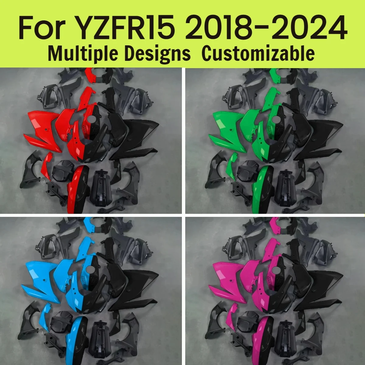 

Комплект обтекателей для мотоцикла Yamaha YZF R15 2018-2024, ABS-пластик, литье под давлением, подходит для YZFR15 18-24