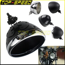 Universal Motorcycle Head Light Cover 7 inch Headlight Housing For Harley Dyna Softail Touring Street Sportster Honda Supersport