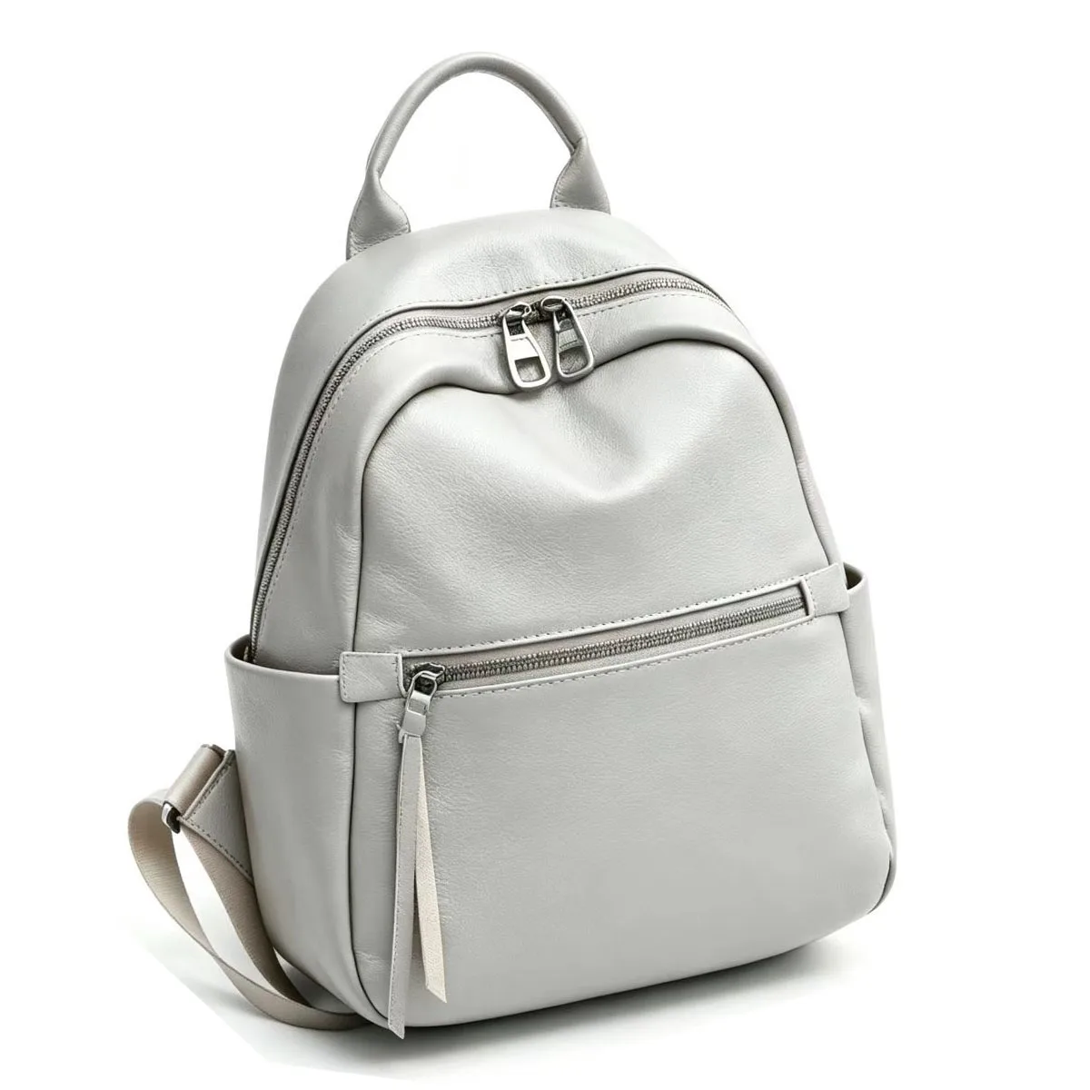 Casual Genuine Leater Backpack Women 2026 New Spacious Multi Pockets Fashion Ladies Cow Leather Knapsack For Travel Daily Use