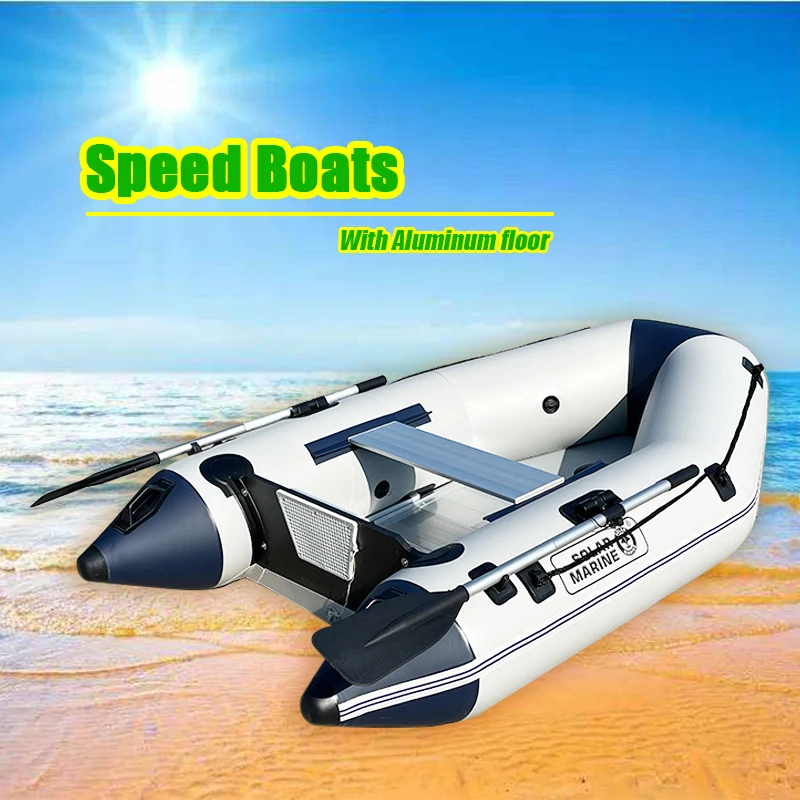 3 Person Inflatable Aluminum Floor Bottom Rubber Boat Custom PVC Fishing Rescue Speed Rowing Boat