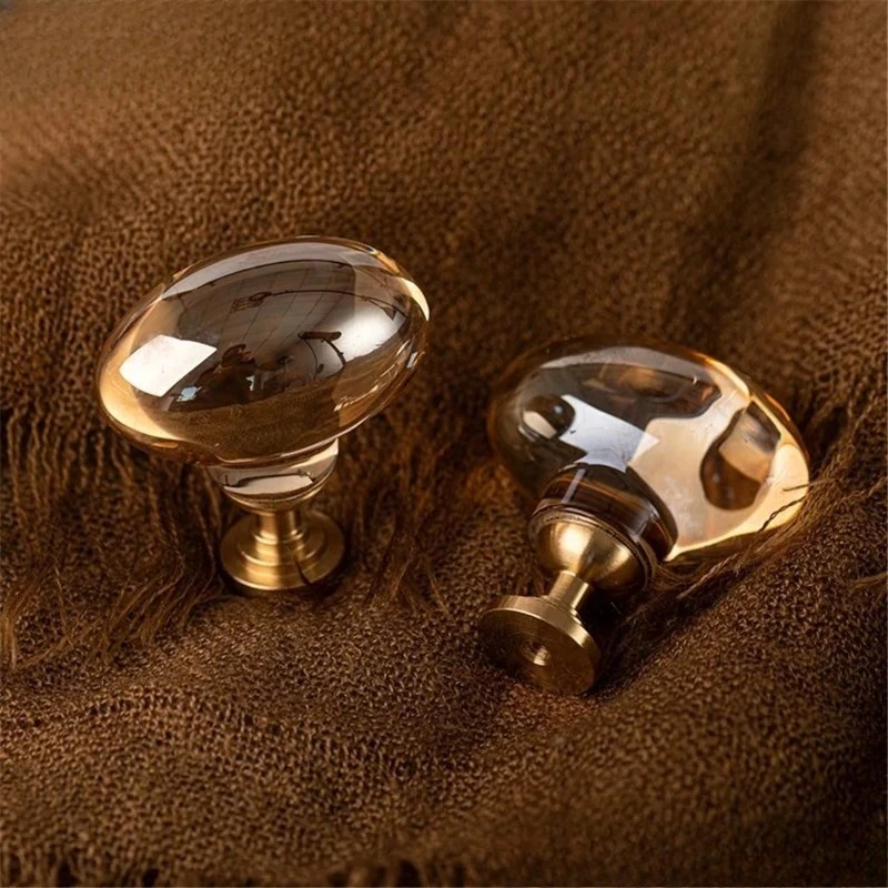 البرونزية الكريستال الأثاث الباب ساحبات الفاخرة جولة اليشم باب خزانة الملابس ساحبات لخزانة درج المطبخ الديكور الباب مجتذب #4