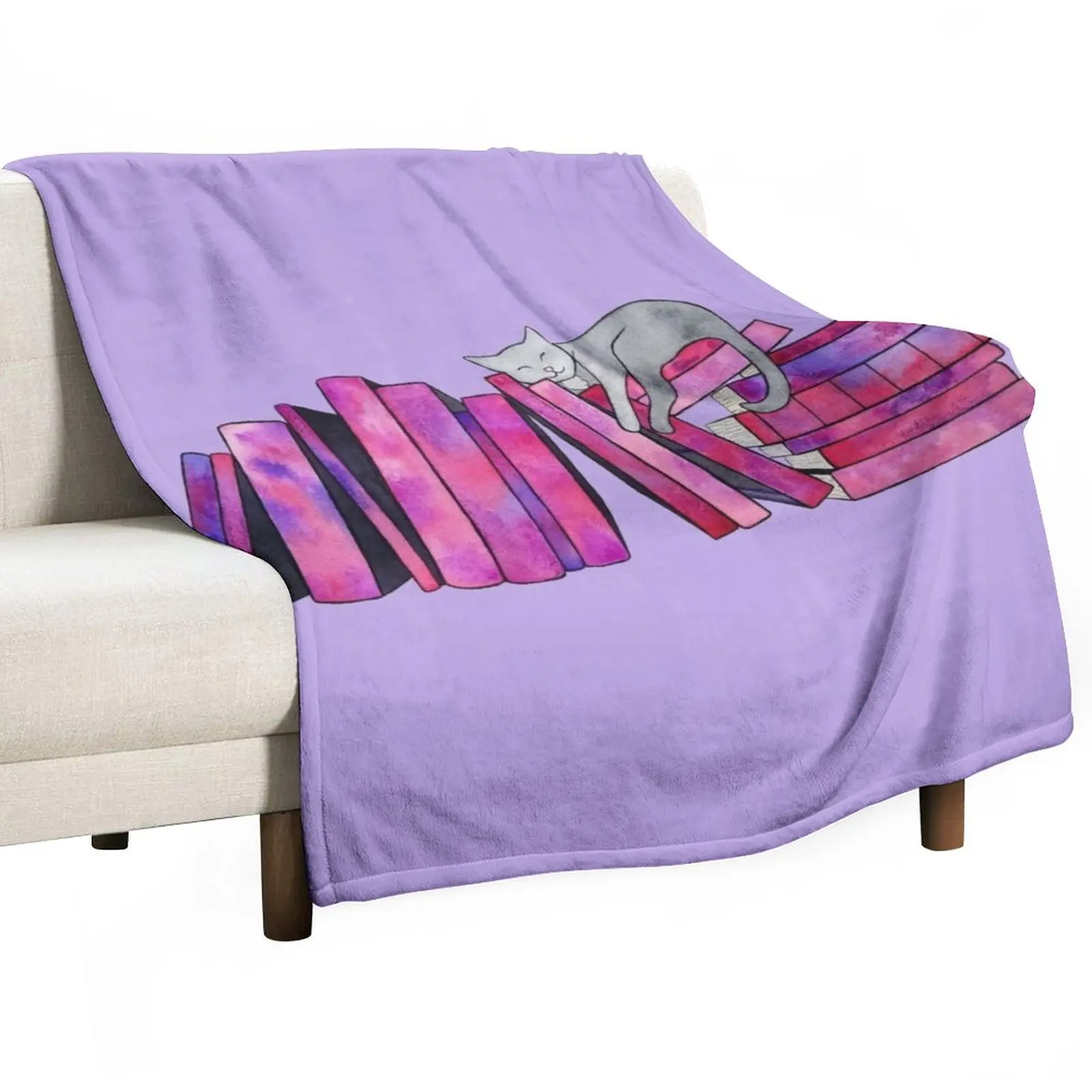 

Literary Naps Throw Blanket Cute Plaid Fluffy Softs Blankets