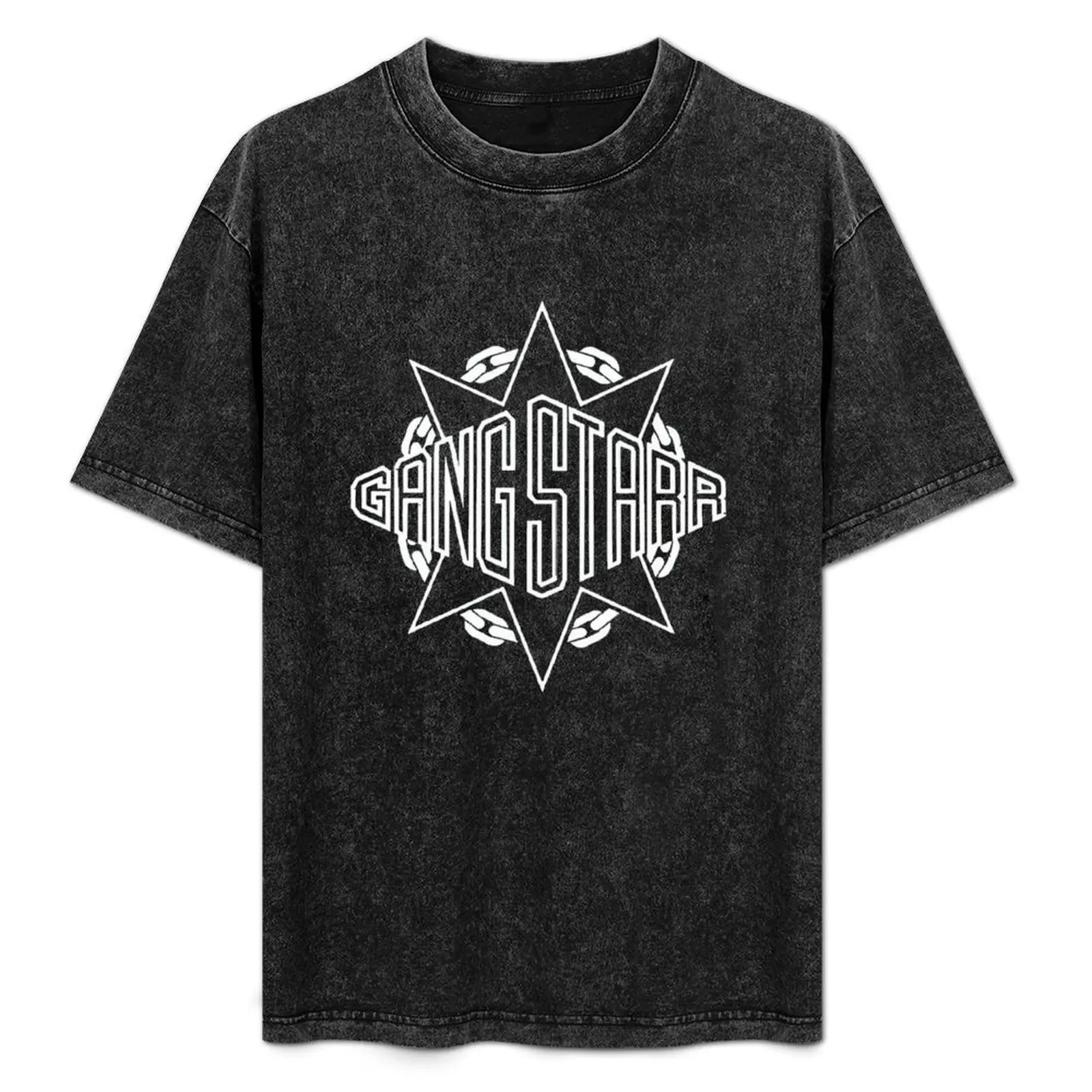 Gangstarr logo T-Shirt Retro Style Print Casual Top
