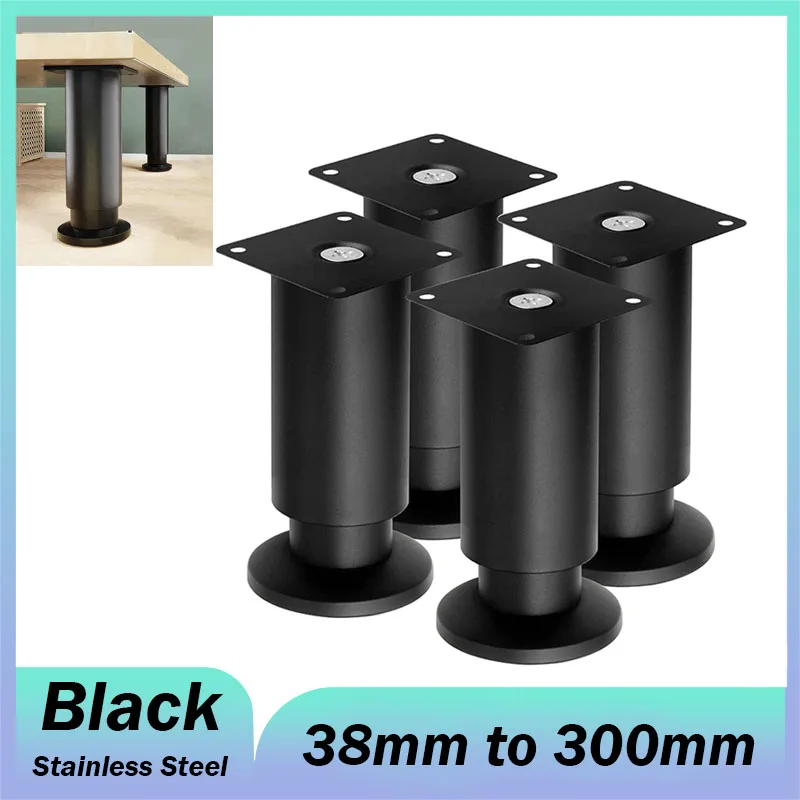 

1PCS Plinth Feet Kitchen Cabinet Leg Stainless Steel Adjustable for Home DIY Projects Couch Sofa Cabinet Nightstand TV Stand