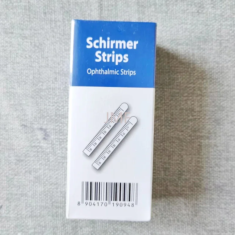 100 Pcs/box India Tear Detection Filter Paper Strip and Fluorescein Sodium Ophthalmic Detection Test Strip
