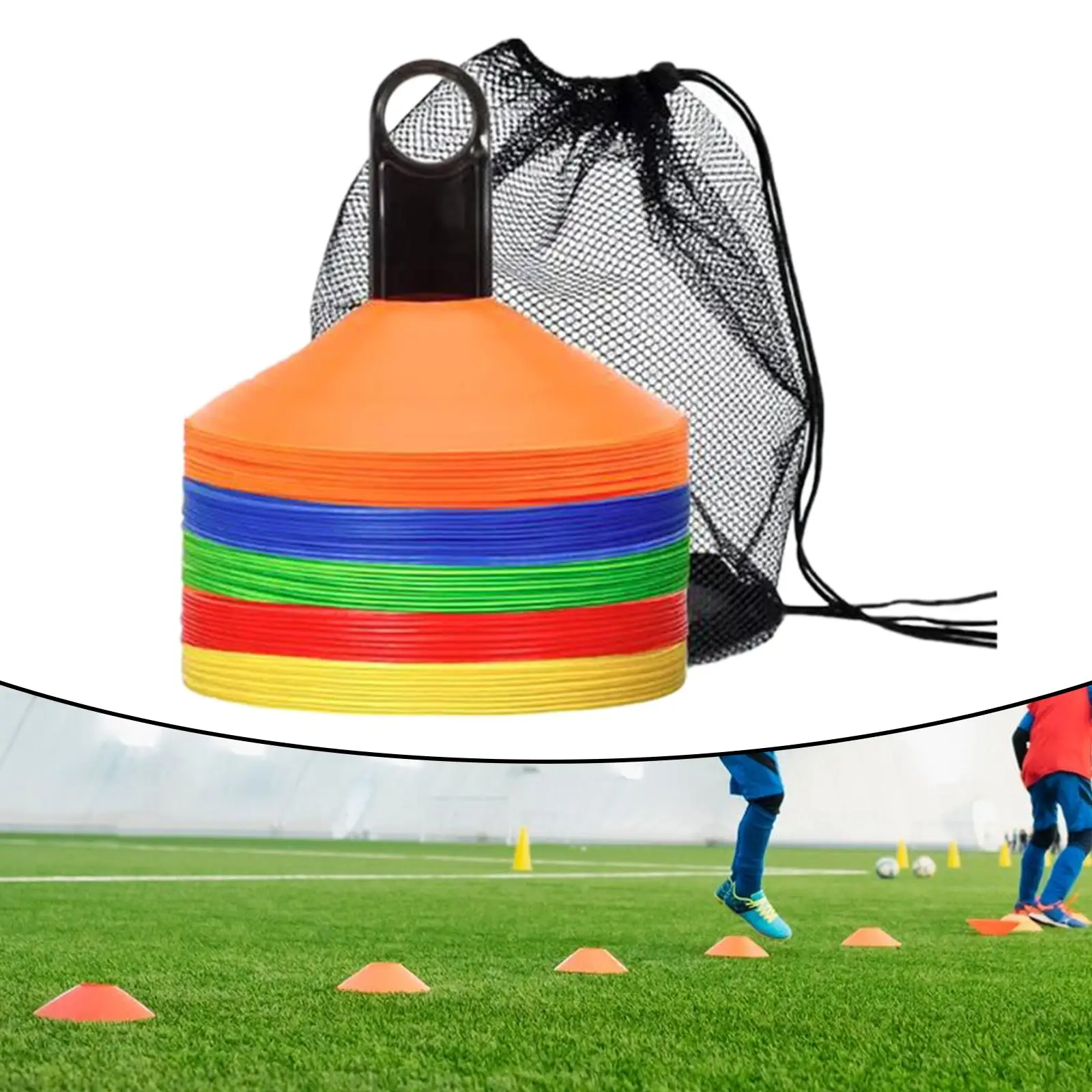 

50 футбольных конусов Agility, футбольные дисковые конусы для катания на коньках, баскетбольных детских игр