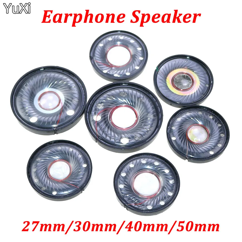 

27/30/40/50mm Headphone Speaker Unit With Cap White/Black Magnetic Headset Driver Full Range Noise reduction diy hifi Speakers