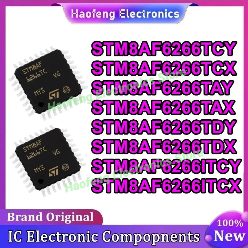 

5 шт STM8AF6266TCY STM8AF6266TCX STM8AF6266TAY STM8AF6266TAX STM8AF6266TDY STM8AF6266TDX STM8AF6266ITCY STM8AF6266ITCX LQFP-32