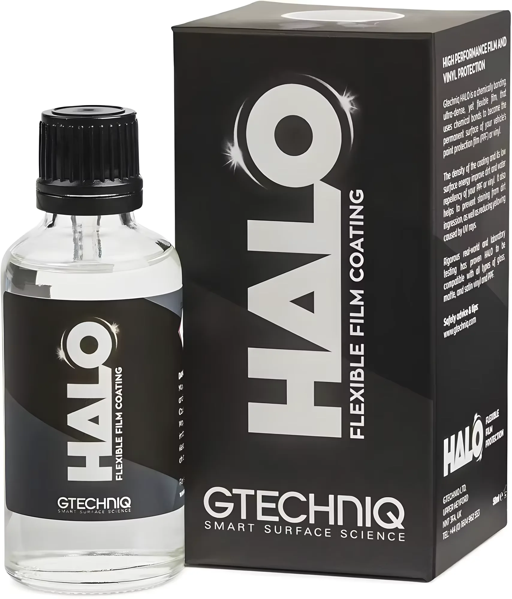 

Керамическое покрытие Gtechniq Halo для автомобилей: высокий блеск, легкое нанесение, защита PPF и винила – 30 мл (1 жидкая унция)