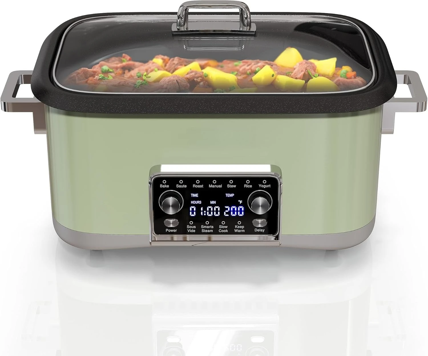 

8 Quart Slow Cooker Roaster Oven, 12 in 1 Programmable Multi-Cooker Food Warmer with Digital Timer