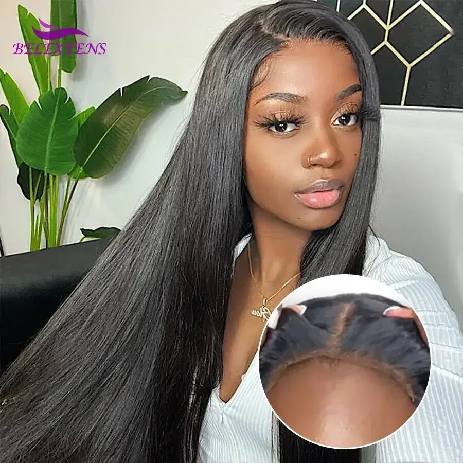 22 24 26 inch Straight Glueless Wigs Human Hair Preplucked Human Wigs 4x4 Lace Pre Cut No Glue Wig Delivery 3 Days France