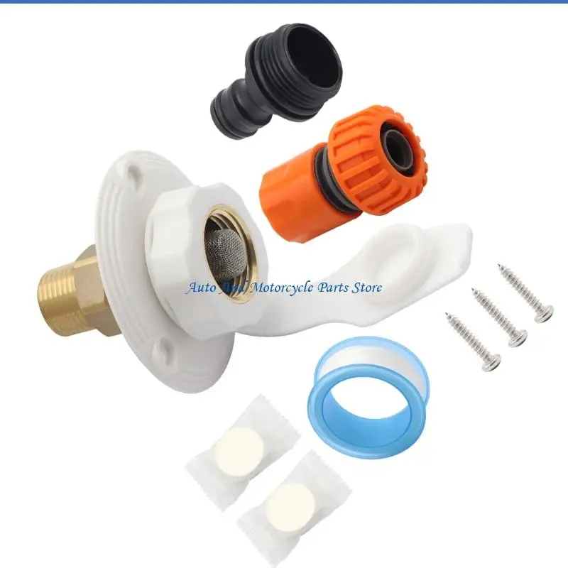 

P9FD Brass RVs Water Inlet With Leak Proof Silicone Seal And ABS Housing For Campers Installations