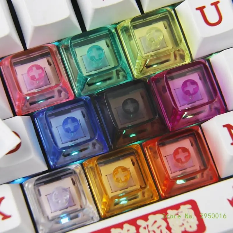 XDA2 Keycap for Mechanical Keyboard 1U 1x Ball Caps Blank Gaming Transparent Backlit Keycaps forMx Switches Keycaps 10Pcs